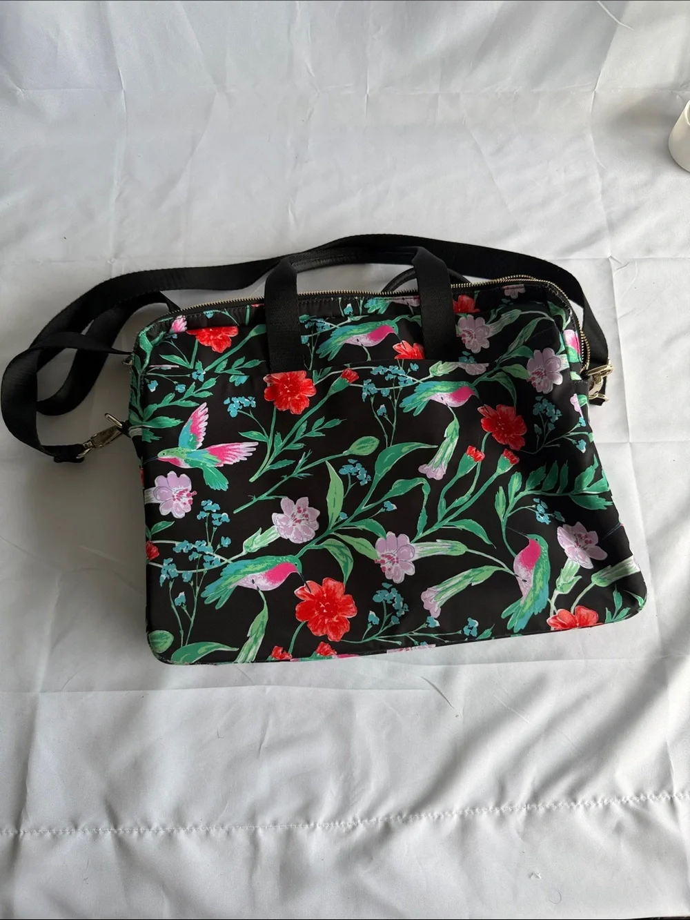 Kate Spade New York Watson Lane Lyla Hummingbird Nylon Weekender Bag